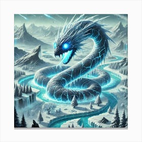 Yin Ice Serpent Ecosystem Manipulation Canvas Print