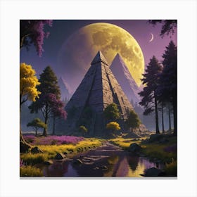 Pyramid In The Woods Canvas Print