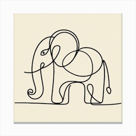 Elephant Picasso style 1 Canvas Print