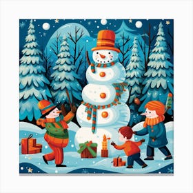 Snowman 8 Canvas Print
