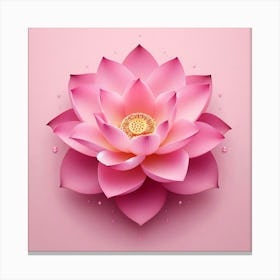 Aesthetic style, Large pink lotus flower 5 Canvas Print