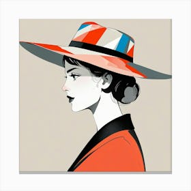 Woman in a Hat 18 Canvas Print