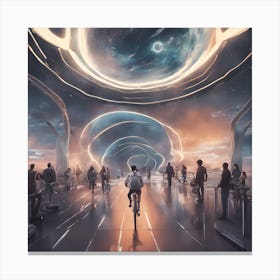 Futuristic Cityscape Canvas Print