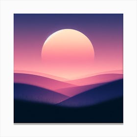 Pastel Sunset Hills Light Art Print Canvas Print