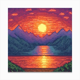 Sunset In The Mountains Canvas Print