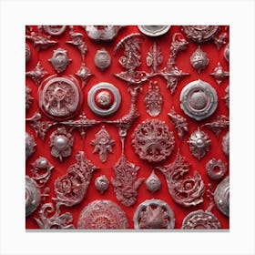 Collection Of Buttons Canvas Print