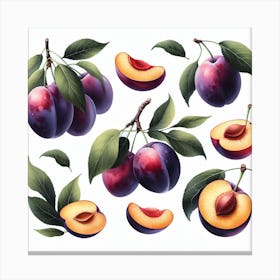 Plums 3 Canvas Print