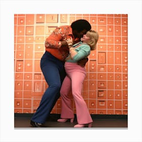 Man And A Woman Dancing Canvas Print