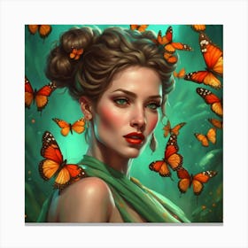 Butterfly Girl Canvas Print