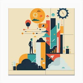 Business Illustration 1 Canvas Print