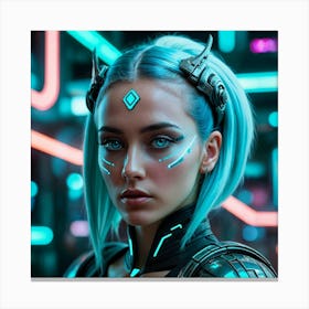 Cybernetic Beauty Canvas Print