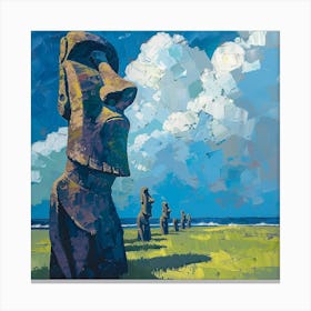 Moai Statues 1 Canvas Print