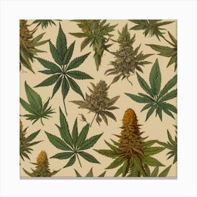 Default Default Retro Vintage Cannabis For Defferent Seasons A 1 Canvas Print