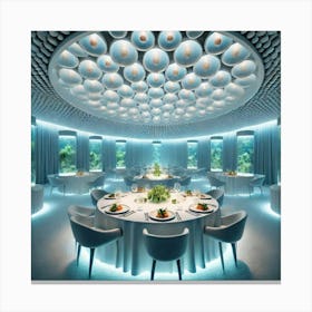 An Airy Dining Zone Called The Oxygen Vault, Ins Canvas Print