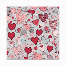 Heart Pattern Vector Canvas Print