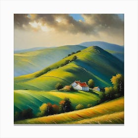 House On A Hill Canvas Print