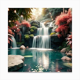 Waterfall In The Forest Canvas Print