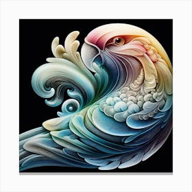 Glass Parrot 4 Canvas Print