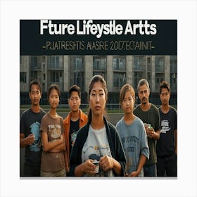 future lifestyle - people - food Canvas Print