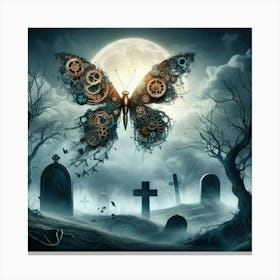 Butterfly In The Graveyard Canvas Print