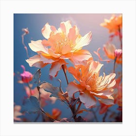 Peony Flowers Canvas Print