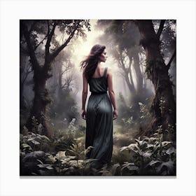 Woman In The Forest 1 Canvas Print