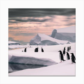 Antarctic Penguins Canvas Print