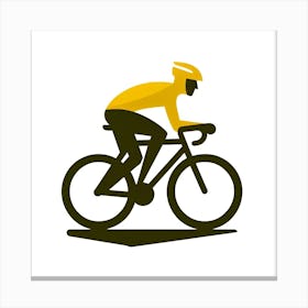 Cyclist Riding A Bike Canvas Print