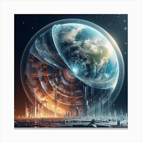 Futuristic Earth 5 Canvas Print