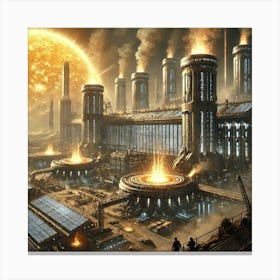 A Powerful Scene Of The Sun Forges Canvas Print