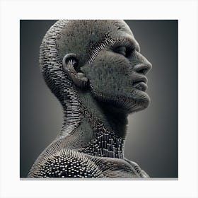 Man With A Wire Head Canvas Print