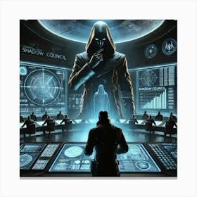 A Sci Fi Depiction Of The Shadow Council Leaders Espionage Canvas Print