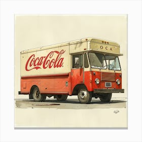 Coca Cola Truck Canvas Print