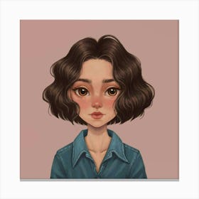 Portrait Of A Girl Print  Canvas Print