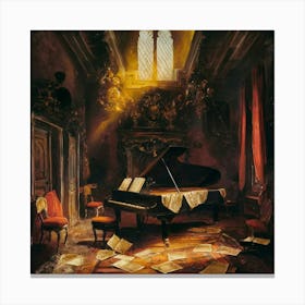 Piano Room Canvas Print