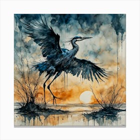 Blue Heron Canvas Print