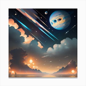 Planets In Space Canvas Print