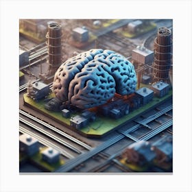 Brain In The City 6 Canvas Print