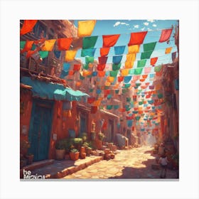 Street In A City 2 Canvas Print