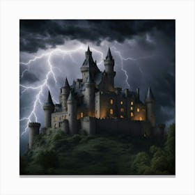 Castle In The Storm 3 Canvas Print