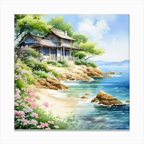 House On The Beach 1 Canvas Print