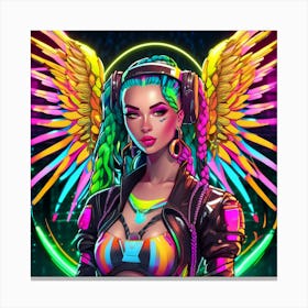 Neon Girl 33 Canvas Print