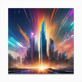 Futuristic City 87 Canvas Print