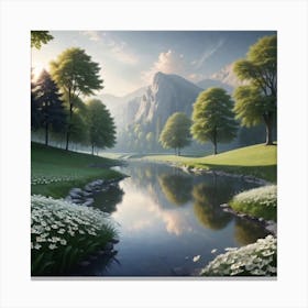 'River Of Flowers' Canvas Print