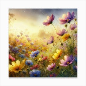 Happy Flowers Canvas Print