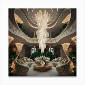 Living Room Chandelier Canvas Print