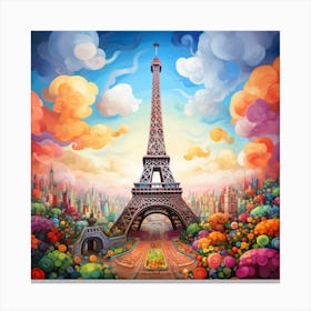 Paris Eiffel Tower 1 Canvas Print