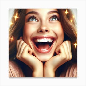 Smiling Young Woman Canvas Print