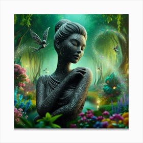 Fairy Girl In The Forest 1 Canvas Print