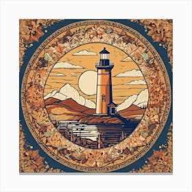 Prairie Lighthouse Mandalas (2) Canvas Print